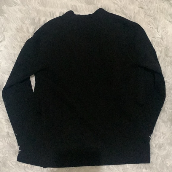 Lord & Taylor Merino Wool Black Open Front Cardigan - Picture 3 of 7